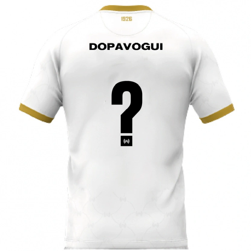 Danxen Donna Maglia Zeze Dopavogui #0 Bianco Oro Kit Gara Away 2025/26 Maglietta