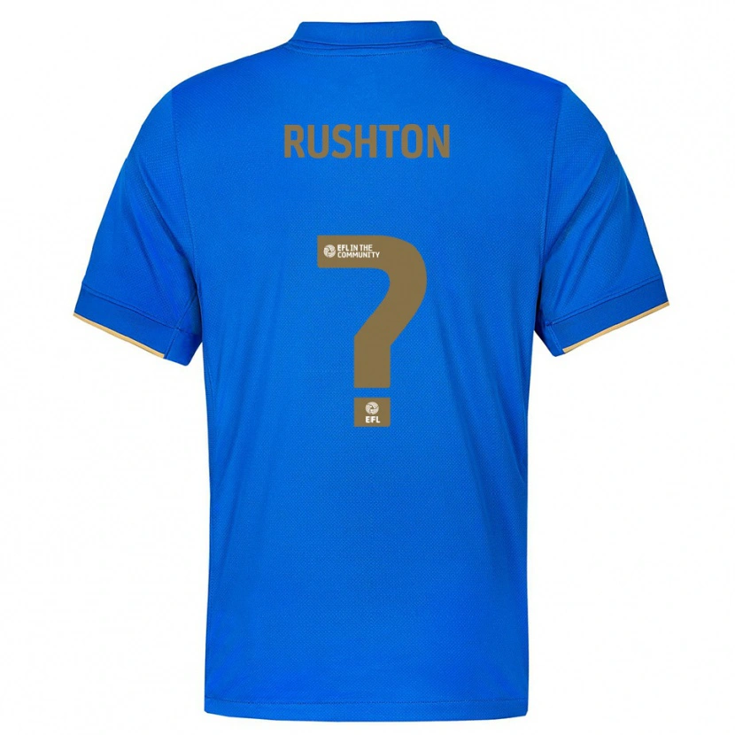 Danxen Bambino Maglia Niall Rushton #0 Blu Oro Kit Gara Home 2025/26 Maglietta