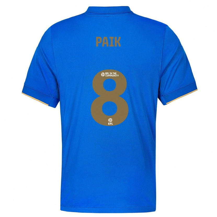 Danxen Bambino Maglia Seung-Ho Paik #8 Blu Oro Kit Gara Home 2025/26 Maglietta