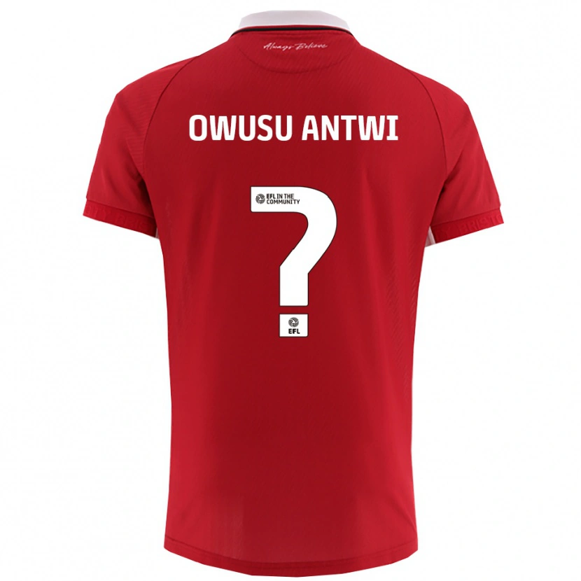 Danxen Bambino Maglia Filbert Owusu-Antwi #0 Rosso Bianco Kit Gara Home 2025/26 Maglietta