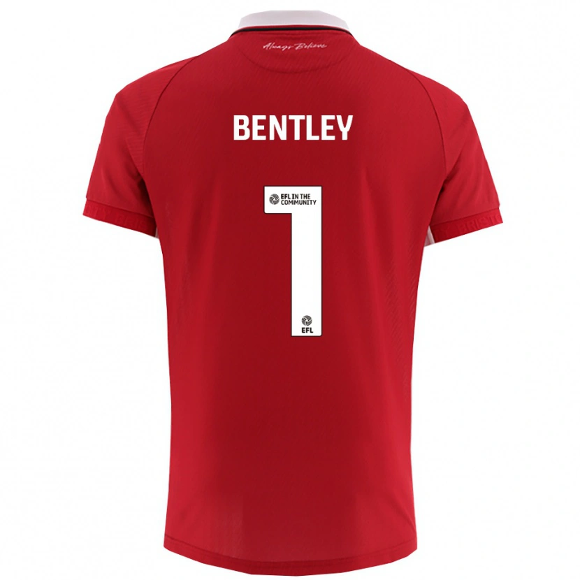 Danxen Bambino Maglia Fran Bentley #1 Rosso Bianco Kit Gara Home 2025/26 Maglietta