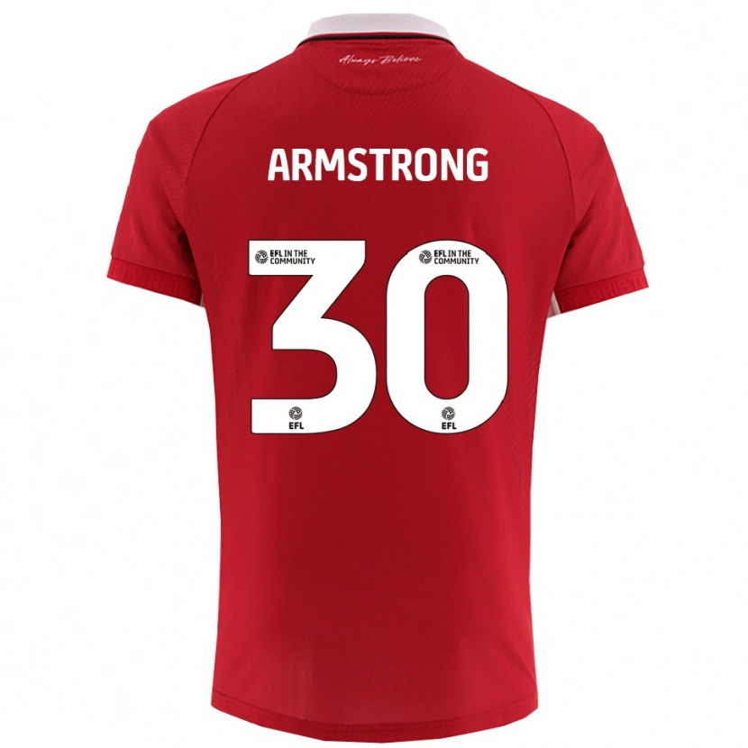 Danxen Bambino Maglia Sinclair Armstrong #30 Rosso Bianco Kit Gara Home 2025/26 Maglietta