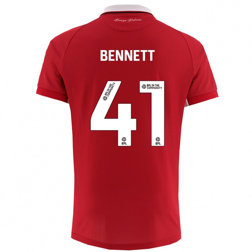 Danxen Bambino Maglia Harley Bennett #41 Rosso Bianco Kit Gara Home 2025/26 Maglietta