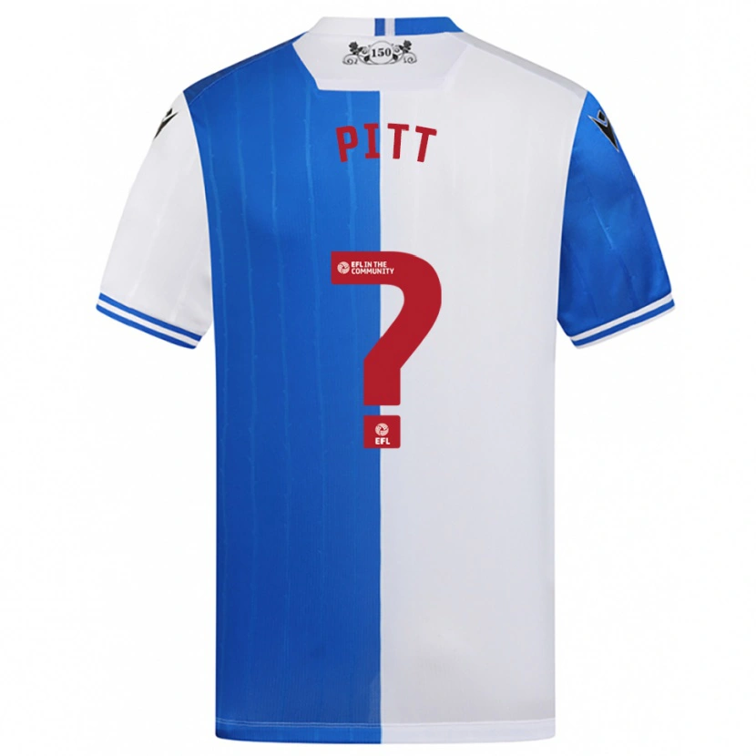 Danxen Bambino Maglia Theo Pitt #0 Blu Bianco Kit Gara Home 2025/26 Maglietta