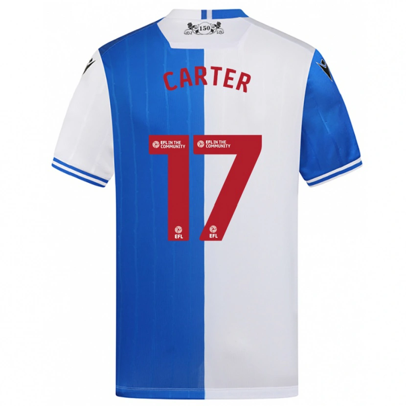 Danxen Bambino Maglia Hayden Carter #17 Blu Bianco Kit Gara Home 2025/26 Maglietta