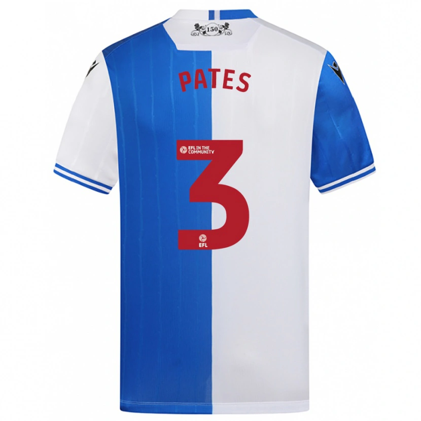 Danxen Bambino Maglia Harvey Pates #3 Blu Bianco Kit Gara Home 2025/26 Maglietta
