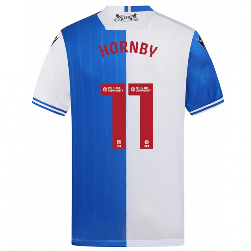 Danxen Bambino Maglia Megan Hornby #11 Blu Bianco Kit Gara Home 2025/26 Maglietta