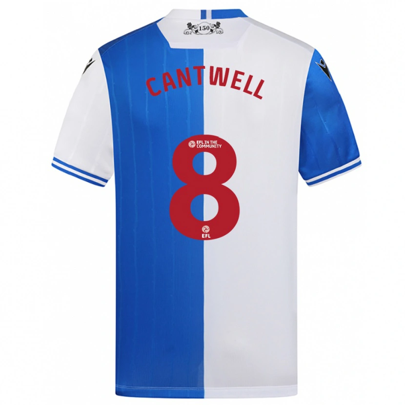 Danxen Bambino Maglia Todd Cantwell #8 Blu Bianco Kit Gara Home 2025/26 Maglietta