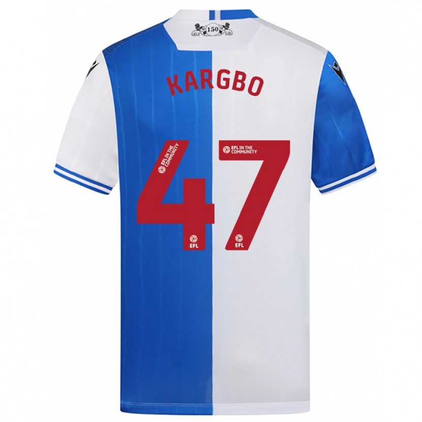 Danxen Bambino Maglia Augustus Kargbo #47 Blu Bianco Kit Gara Home 2025/26 Maglietta