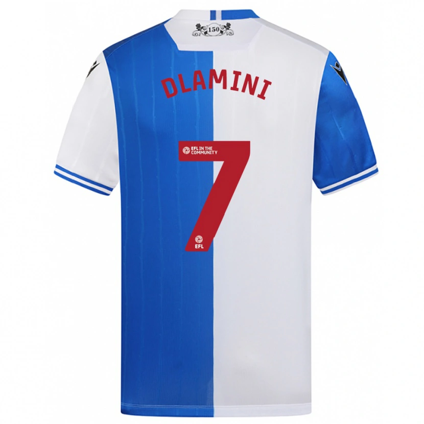 Danxen Bambino Maglia Nathan Dlamini #7 Blu Bianco Kit Gara Home 2025/26 Maglietta