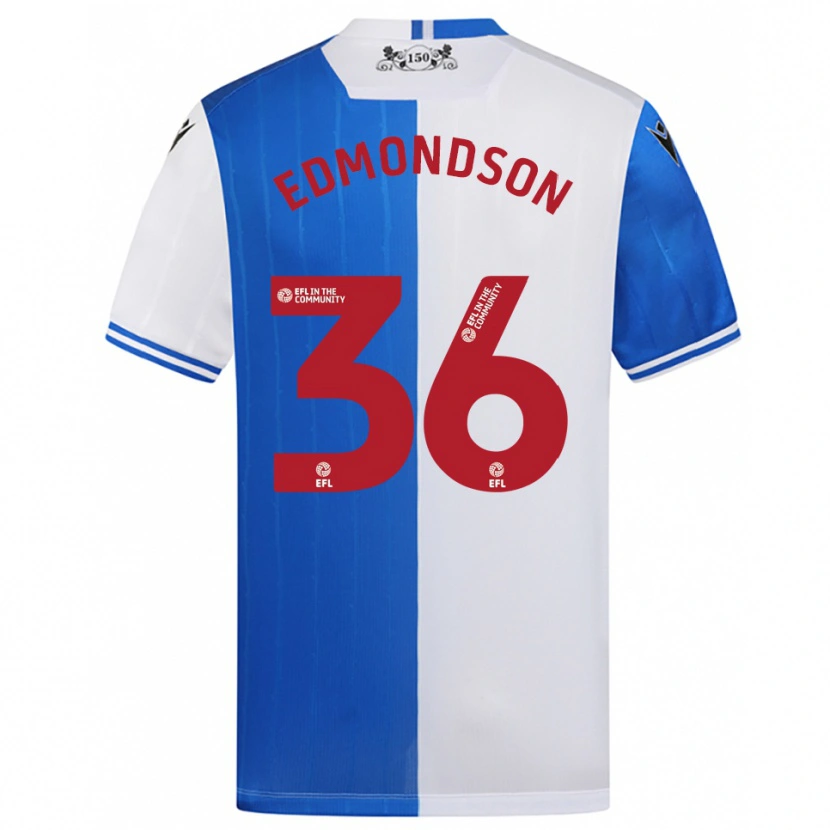 Danxen Bambino Maglia James Edmondson #36 Blu Bianco Kit Gara Home 2025/26 Maglietta