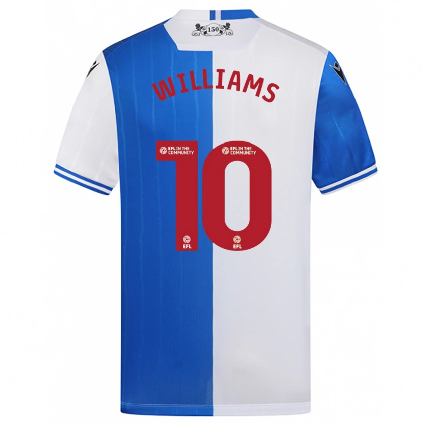 Danxen Bambino Maglia Chloe Williams #10 Blu Bianco Kit Gara Home 2025/26 Maglietta
