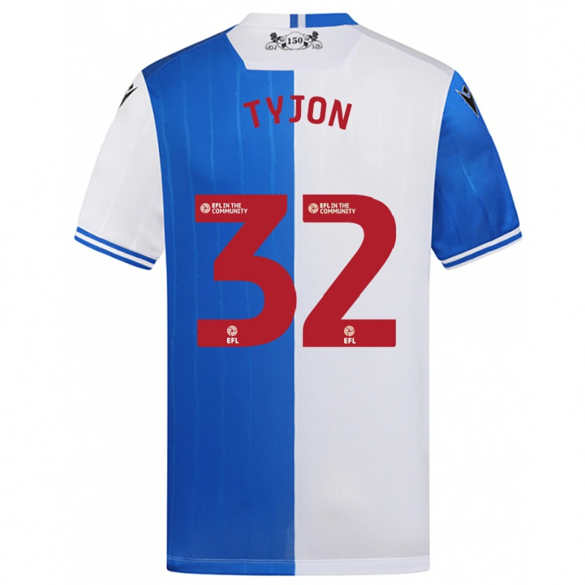 Danxen Bambino Maglia Igor Tyjon #32 Blu Bianco Kit Gara Home 2025/26 Maglietta