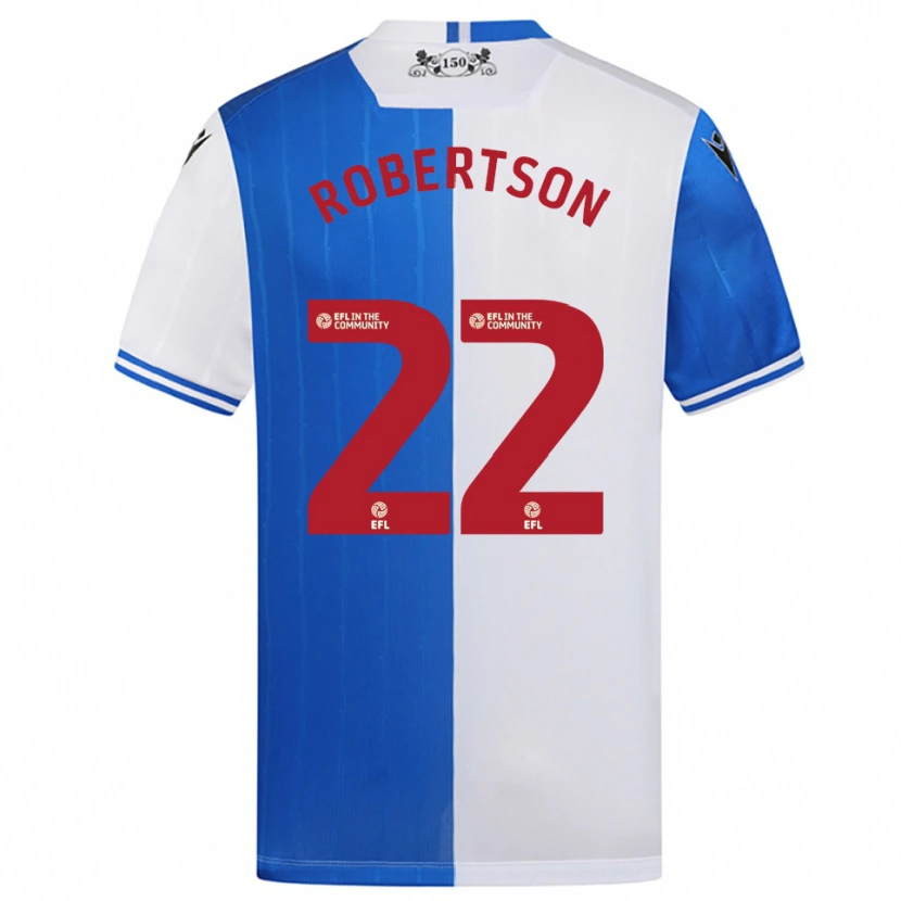 Danxen Bambino Maglia Millie Robertson #22 Blu Bianco Kit Gara Home 2025/26 Maglietta
