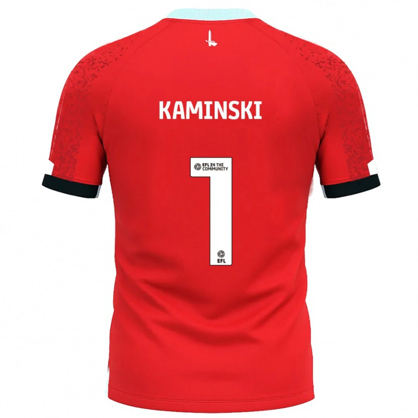 Danxen Bambino Maglia Thomas Kaminski #1 Rosso Bianco Kit Gara Home 2025/26 Maglietta