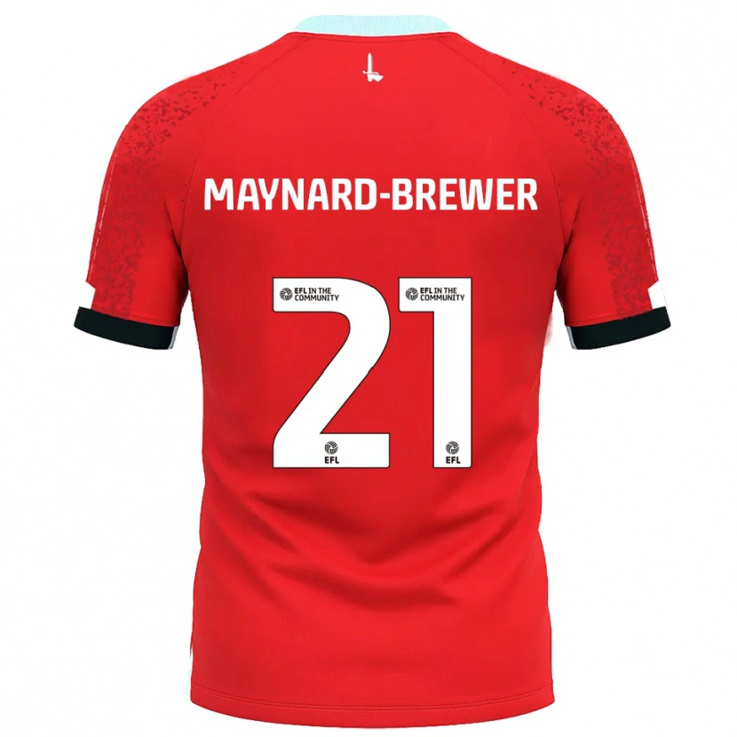 Danxen Bambino Maglia Ashley Maynard-Brewer #21 Rosso Bianco Kit Gara Home 2025/26 Maglietta
