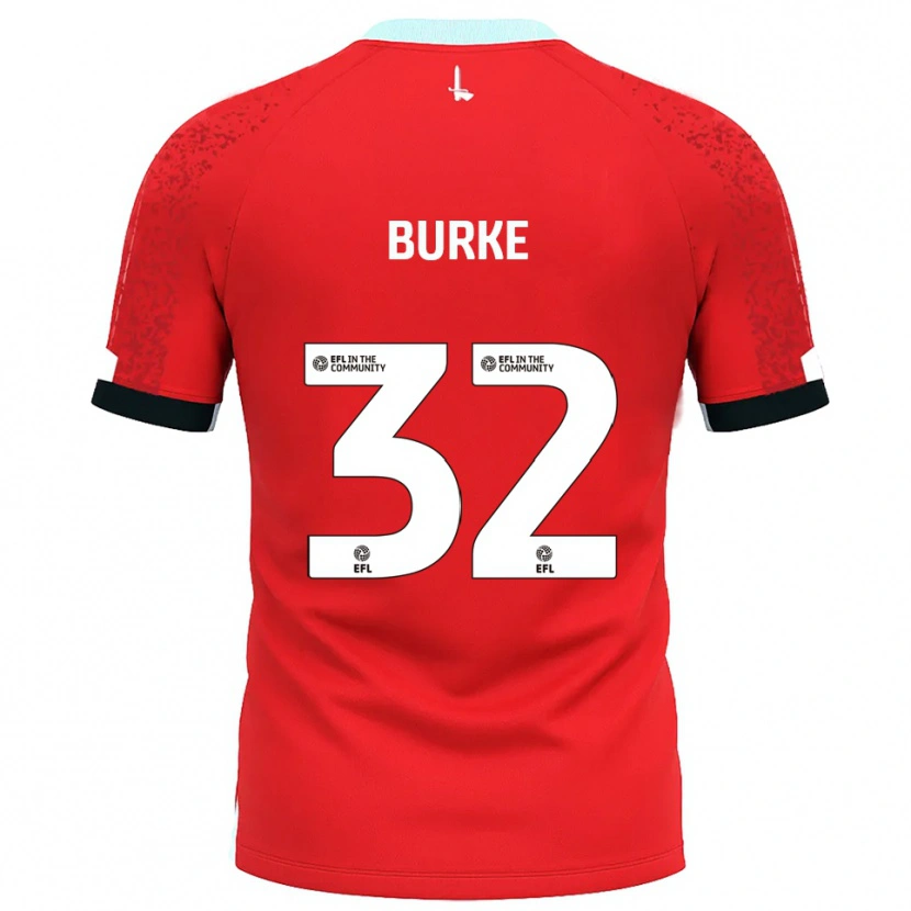 Danxen Bambino Maglia Reece Burke #32 Rosso Bianco Kit Gara Home 2025/26 Maglietta