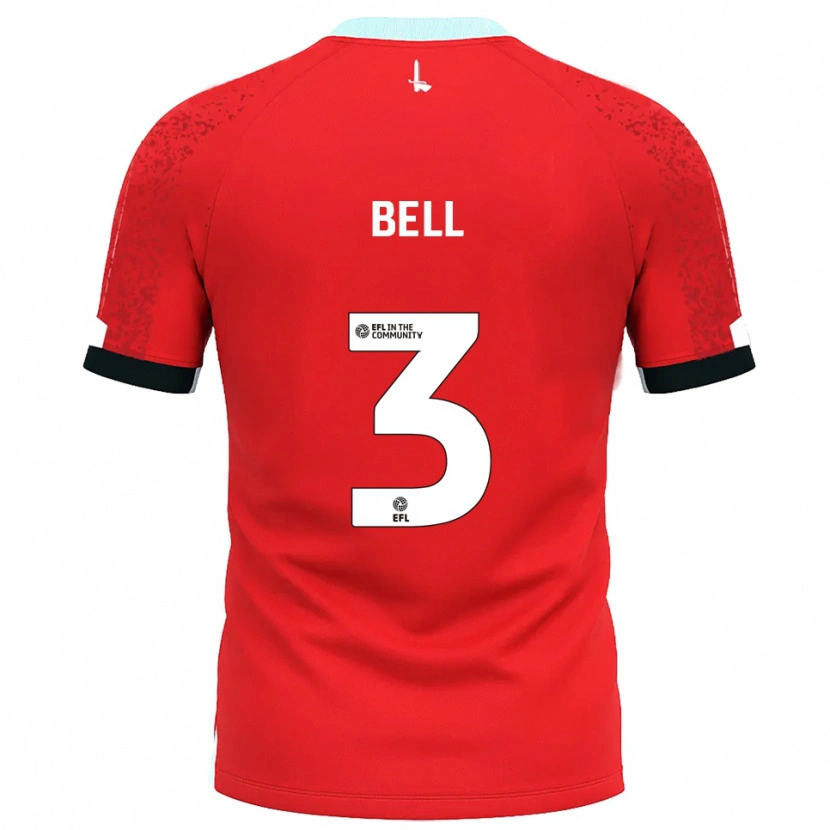 Danxen Bambino Maglia Amari'i Bell #3 Rosso Bianco Kit Gara Home 2025/26 Maglietta