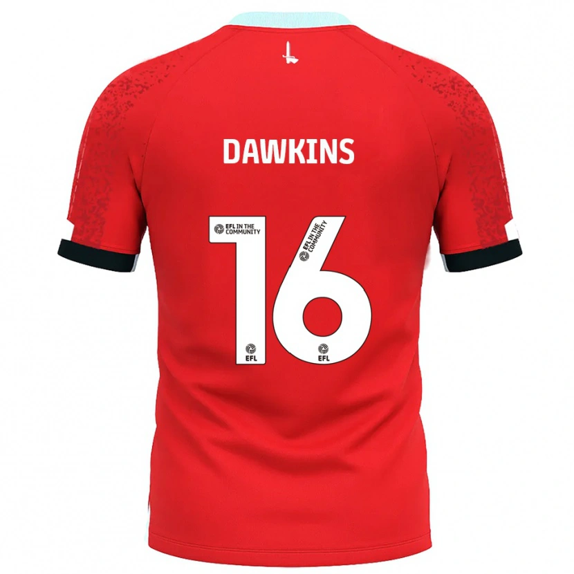 Danxen Bambino Maglia Marley Dawkins #16 Rosso Bianco Kit Gara Home 2025/26 Maglietta