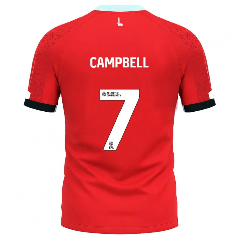 Danxen Bambino Maglia Tyreece Campbell #7 Rosso Bianco Kit Gara Home 2025/26 Maglietta