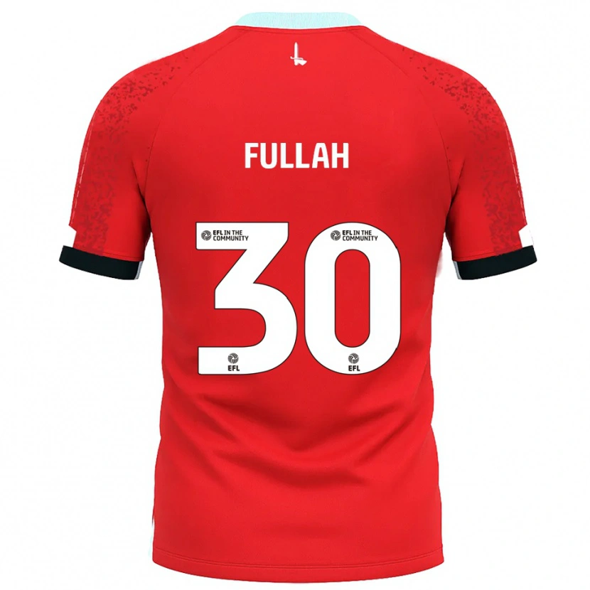 Danxen Bambino Maglia Ibrahim Fullah #30 Rosso Bianco Kit Gara Home 2025/26 Maglietta