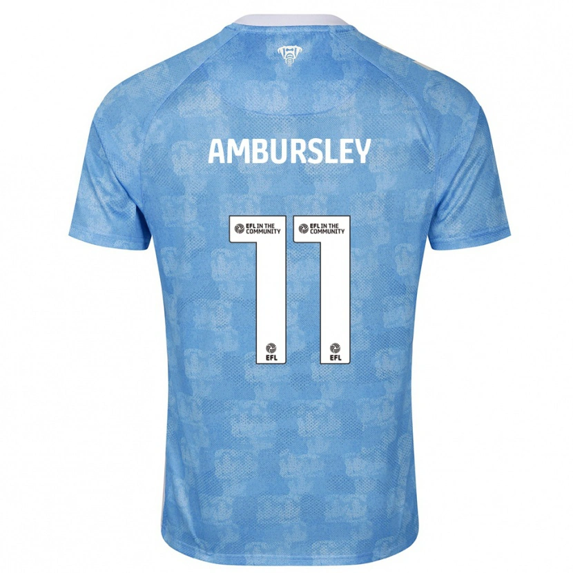 Danxen Bambino Maglia Conrad Ambursley #11 Azzurro Cielo Bianco Kit Gara Home 2025/26 Maglietta