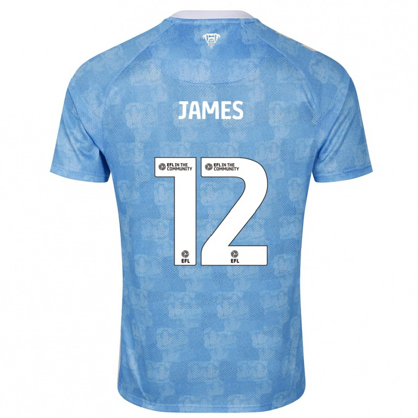 Danxen Bambino Maglia Jack James #12 Azzurro Cielo Bianco Kit Gara Home 2025/26 Maglietta