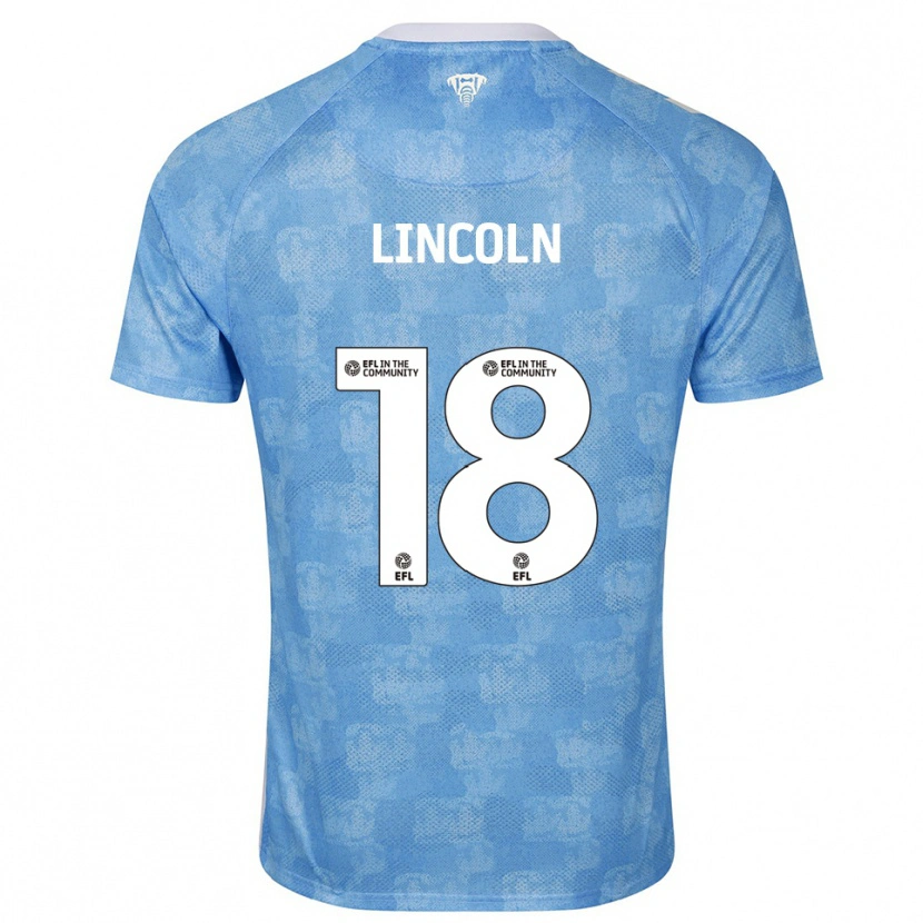 Danxen Bambino Maglia Khavarni Lincoln #18 Azzurro Cielo Bianco Kit Gara Home 2025/26 Maglietta