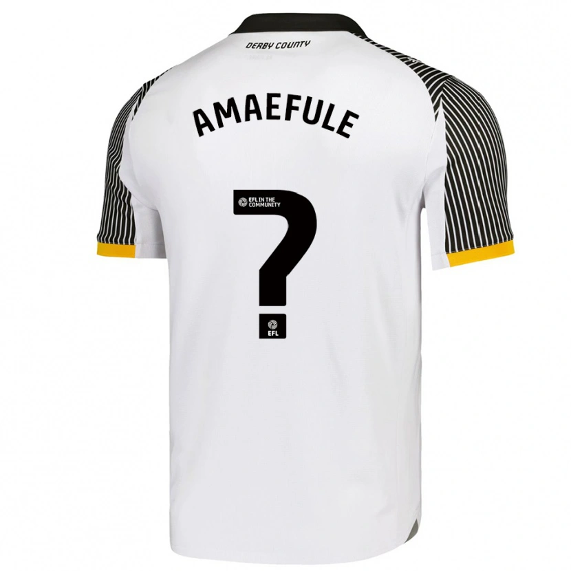 Danxen Bambino Maglia Kelvin Amaefule #0 Bianco Nero Kit Gara Home 2025/26 Maglietta