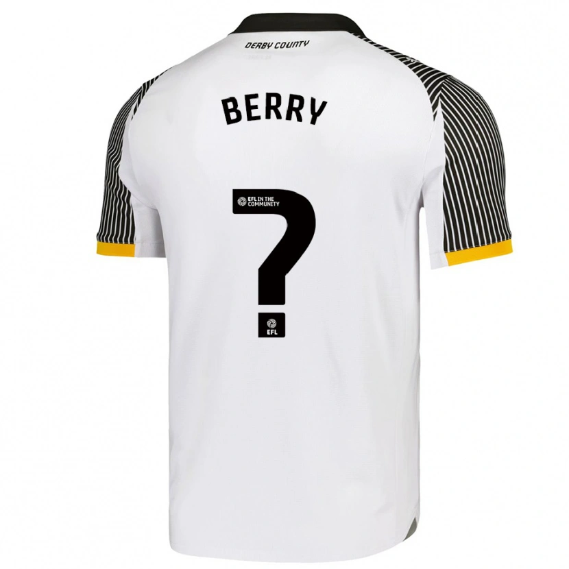 Danxen Bambino Maglia Daniel Berry #0 Bianco Nero Kit Gara Home 2025/26 Maglietta