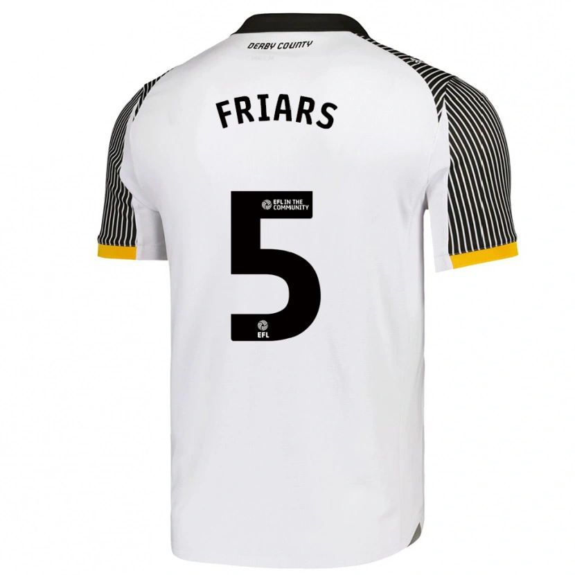 Danxen Bambino Maglia Alfie Friars #5 Bianco Nero Kit Gara Home 2025/26 Maglietta