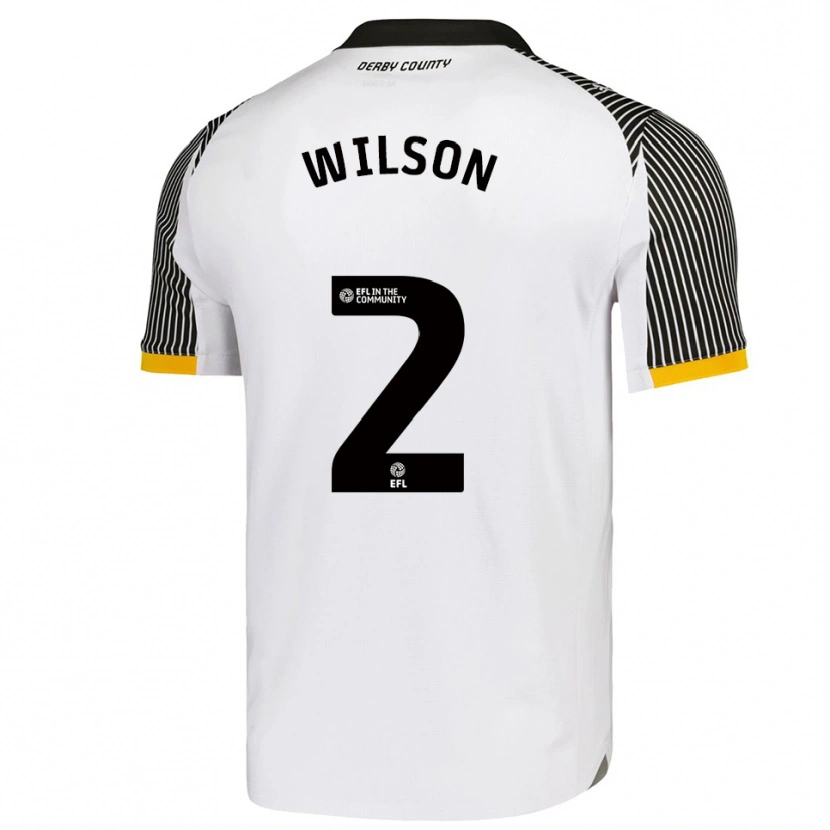 Danxen Bambino Maglia Kane Wilson #2 Bianco Nero Kit Gara Home 2025/26 Maglietta