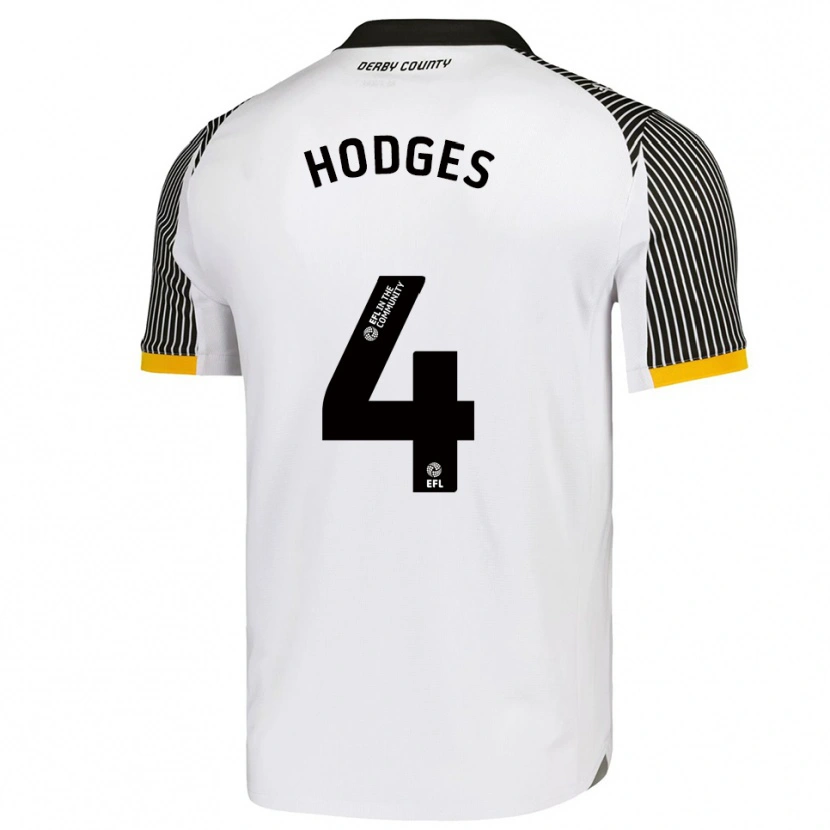 Danxen Bambino Maglia Dantel Hodges #4 Bianco Nero Kit Gara Home 2025/26 Maglietta