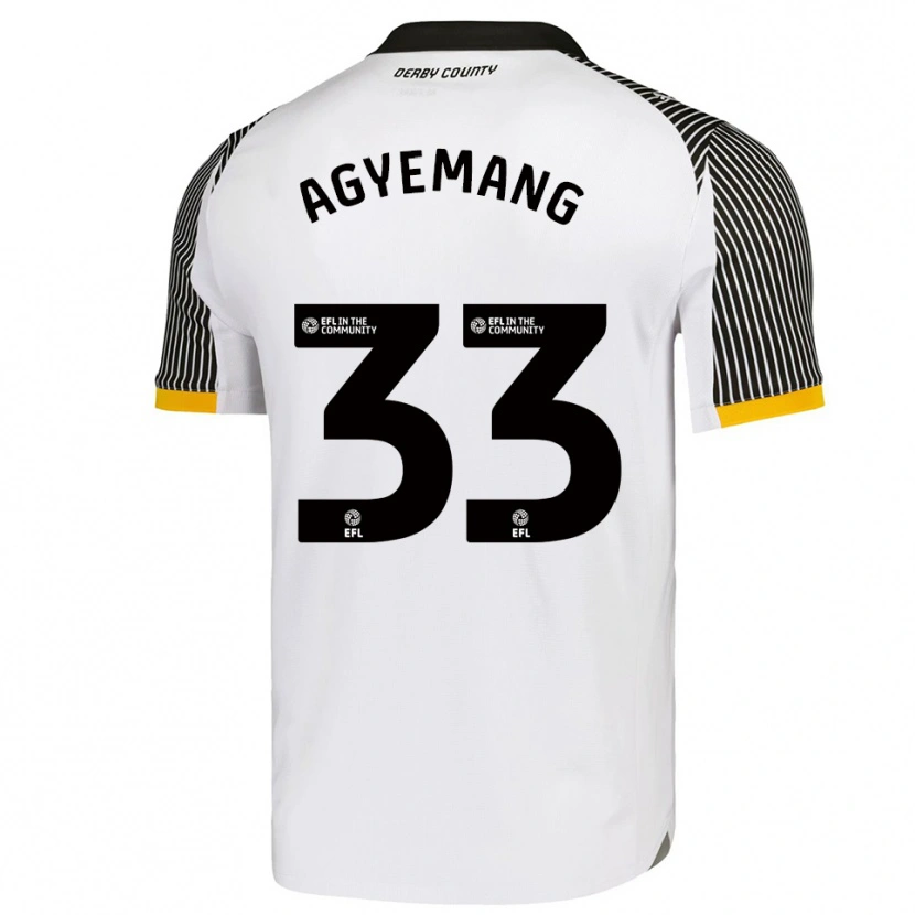 Danxen Bambino Maglia Patrick Agyemang #33 Bianco Nero Kit Gara Home 2025/26 Maglietta