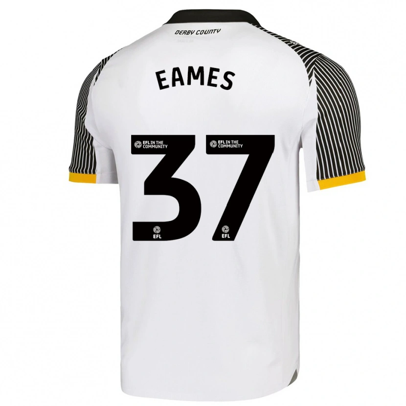 Danxen Bambino Maglia Owen Eames #37 Bianco Nero Kit Gara Home 2025/26 Maglietta