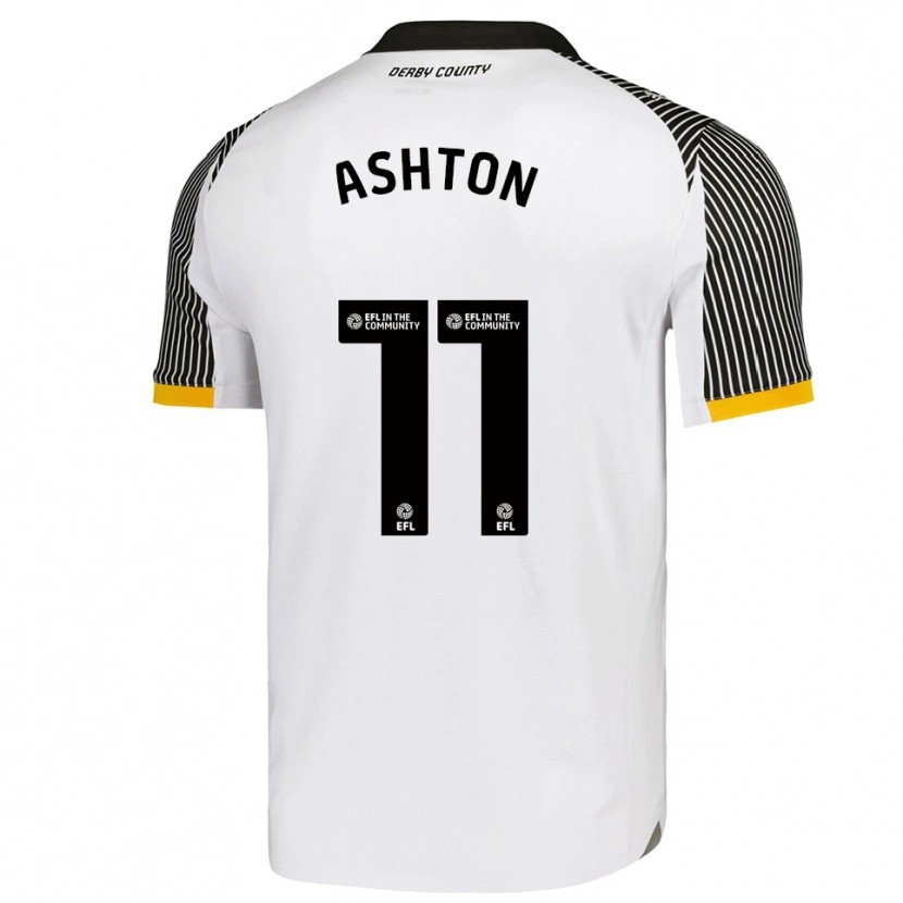 Danxen Bambino Maglia Eleanor Ashton #11 Bianco Nero Kit Gara Home 2025/26 Maglietta