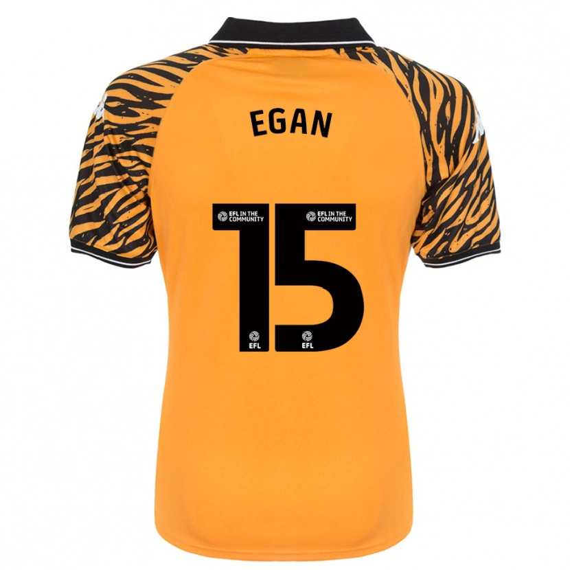 Danxen Bambino Maglia John Egan #15 Arancione Nero Kit Gara Home 2025/26 Maglietta