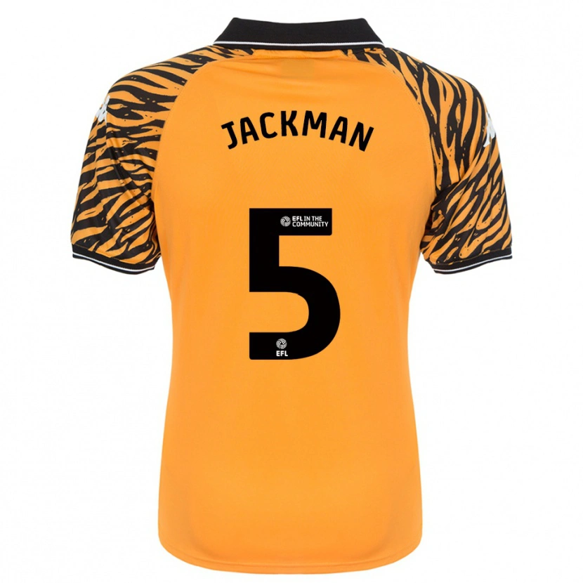 Danxen Bambino Maglia Ellice Jackman #5 Arancione Nero Kit Gara Home 2025/26 Maglietta