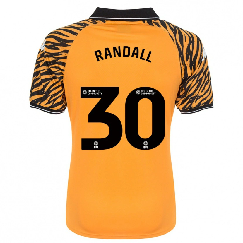 Danxen Bambino Maglia Jennifer Randall #30 Arancione Nero Kit Gara Home 2025/26 Maglietta