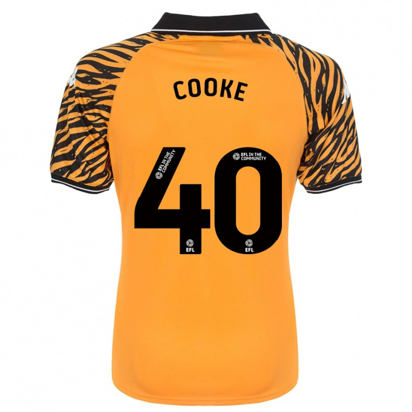 Danxen Bambino Maglia Megan Cooke #40 Arancione Nero Kit Gara Home 2025/26 Maglietta