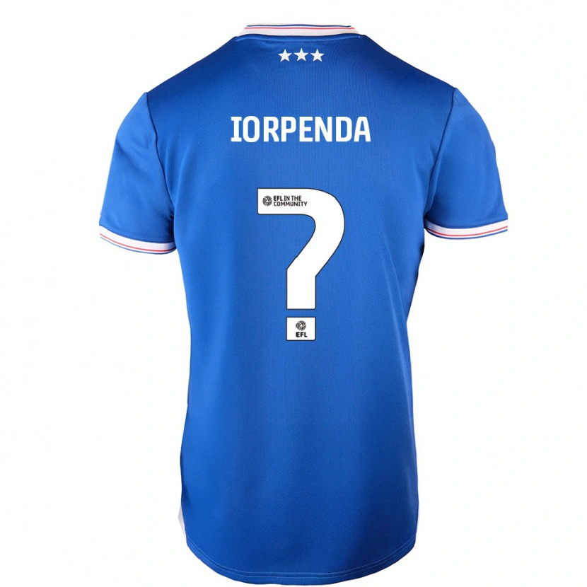 Danxen Bambino Maglia George Iorpenda #0 Blu Bianco Kit Gara Home 2025/26 Maglietta