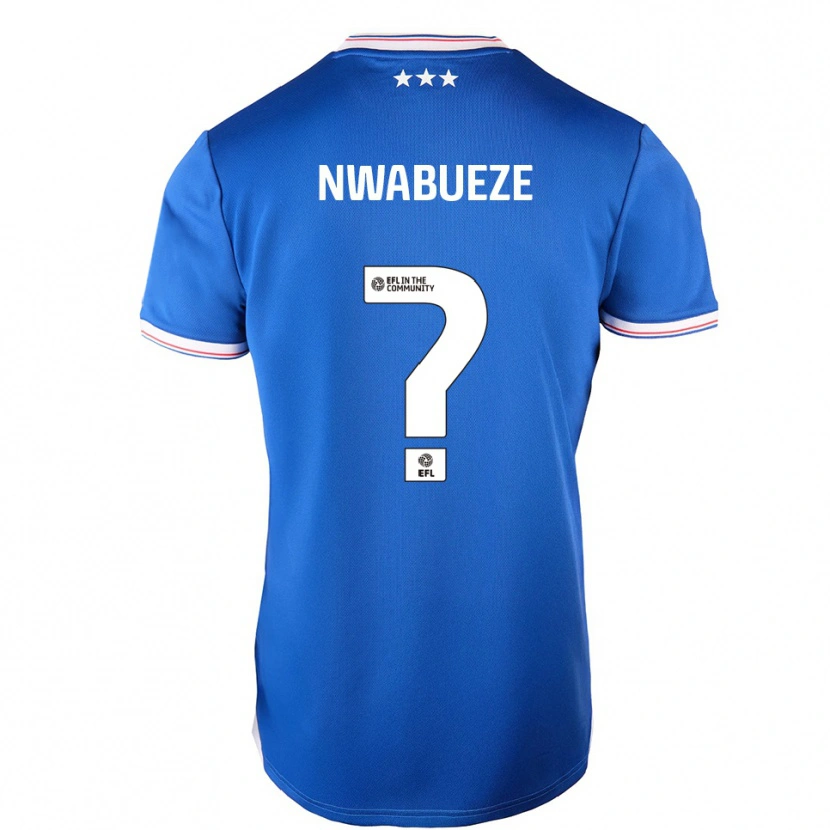 Danxen Bambino Maglia Jesse Nwabueze #0 Blu Bianco Kit Gara Home 2025/26 Maglietta