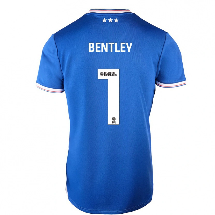 Danxen Bambino Maglia Josh Bentley #1 Blu Bianco Kit Gara Home 2025/26 Maglietta