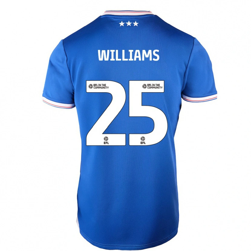 Danxen Bambino Maglia Erin Williams #25 Blu Bianco Kit Gara Home 2025/26 Maglietta