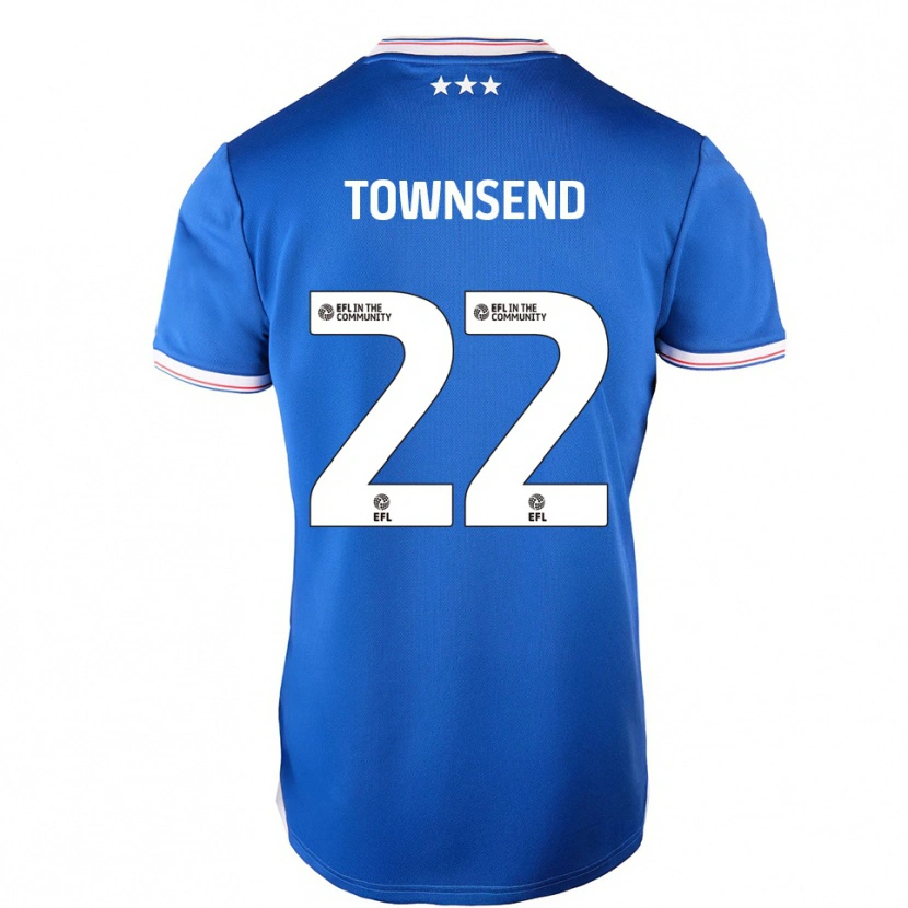 Danxen Bambino Maglia Conor Townsend #22 Blu Bianco Kit Gara Home 2025/26 Maglietta