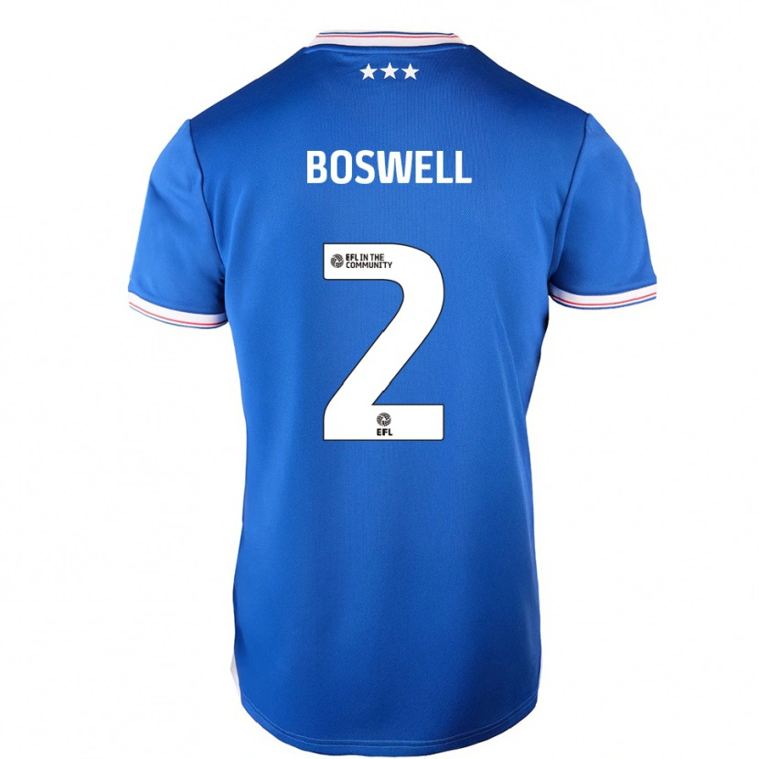 Danxen Bambino Maglia Maria Boswell #2 Blu Bianco Kit Gara Home 2025/26 Maglietta