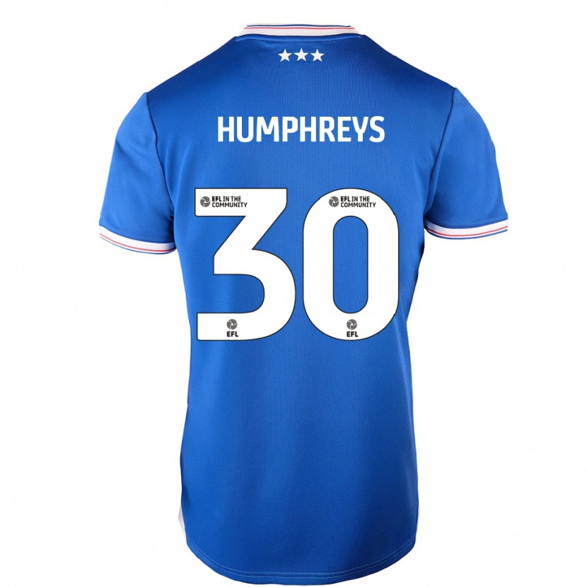Danxen Bambino Maglia Cameron Humphreys #30 Blu Bianco Kit Gara Home 2025/26 Maglietta