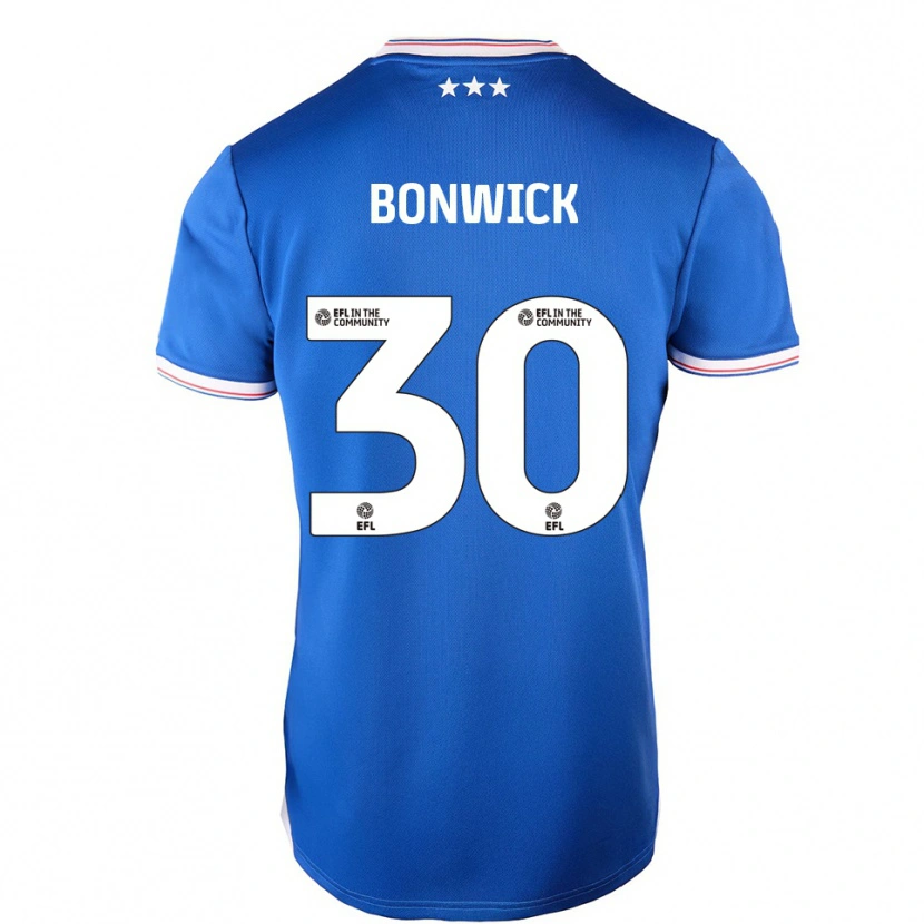 Danxen Bambino Maglia Kaci-Jai Bonwick #30 Blu Bianco Kit Gara Home 2025/26 Maglietta