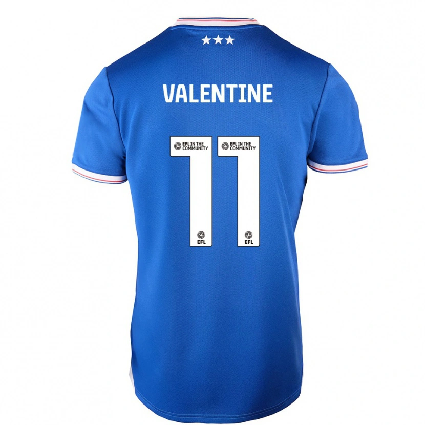 Danxen Bambino Maglia Nico Valentine #11 Blu Bianco Kit Gara Home 2025/26 Maglietta