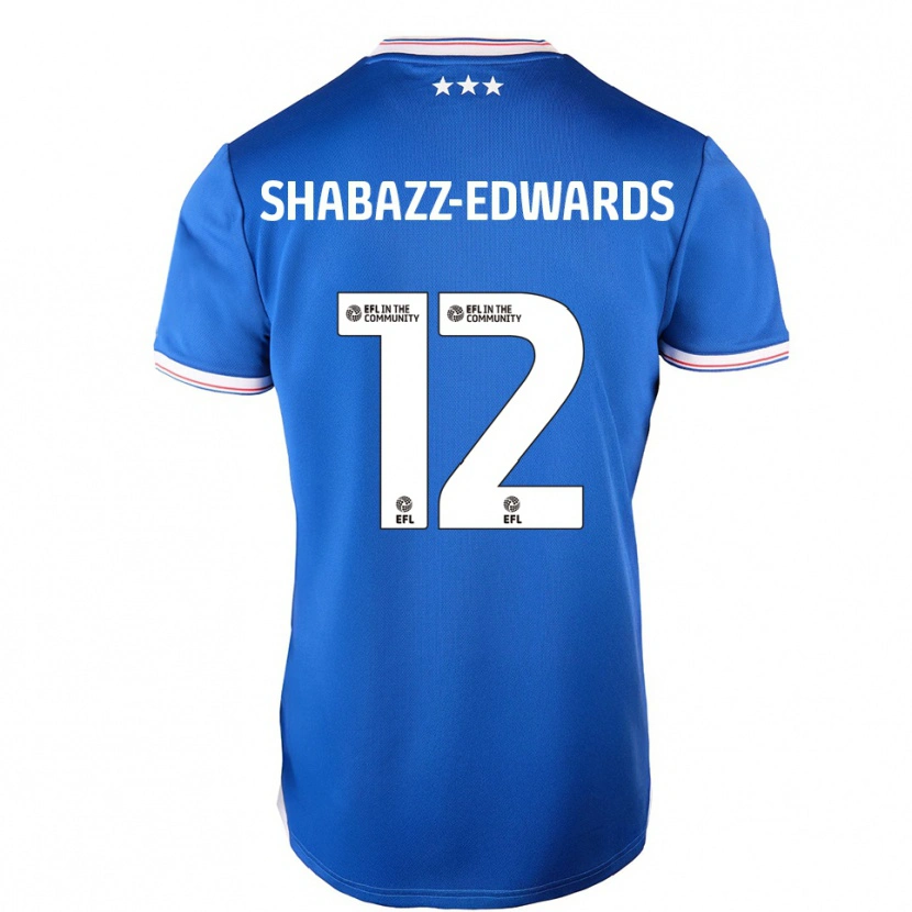 Danxen Bambino Maglia Walker Shabazz-Edwards #12 Blu Bianco Kit Gara Home 2025/26 Maglietta